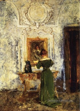 Femme en vert aka dame en vert William Merritt Chase Peinture à l'huile